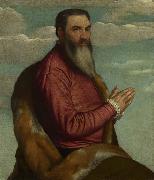 MORETTO da Brescia Praying Man with a Long Beard oil on canvas